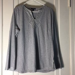 Lands End Long Sleeve Gray Top Size 18-20 XL